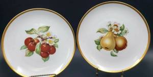 lot 294 image: Hutschenreuther Gelb FRUIT 8 Salad Plates-SET OF EIGHT-Made in Germany