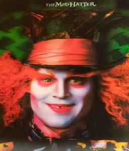 lot 306 image: Johnny Depp 2010 Alice in Wonderland 3D Movie Poster