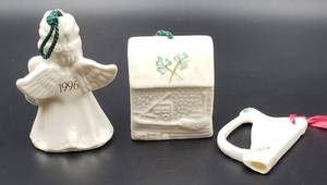 lot 36 image: A Trio of Belleek Ornaments
