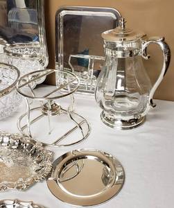 lot 113A image: Spectacular Collection of Silver Plate and Silver Plate & Crystal Pieces