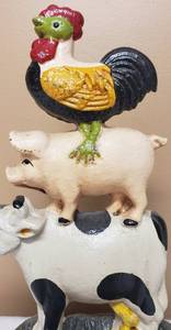 lot 333 image: Cast Iron Farm Animal Door Stop - So Cute