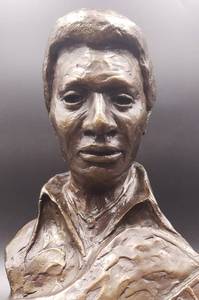 lot 7 image: Bronze Statue of Charlie Pride by Cody Houston - Signed by Charlie Pride & Cody Houston