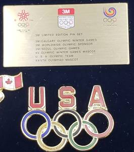 lot 339 image: 1988 Calgary & Seoul Olympic Limited Edition Collector Pins