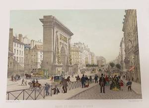 lot 332 image: Two Lovely Lithographs - Paris en 1860