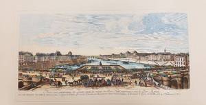 lot 355 image: Vintage Lithograph of Paris - Beautiful Colors