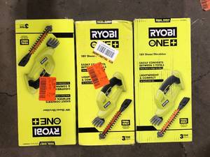 Lot of RYOBI ONE 18V Cordless Battery Grass Shear and Shrubber Trimmer (Tool Only)   Customer Returns See Pictures