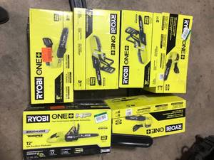 Lot of Assorted Ryobi Power Tool Various Sizes and Conditions   Customer Returns See Pictures
