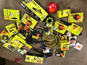 Lot of Ryobi Tools and Hardware Various  Models and Conditions Customer Returns See Pictures