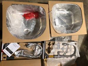 Lot of Assorted Sinks and Faucets Various Models and Conditions  Customer Returns See Pictures