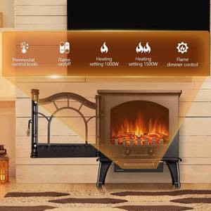 lot 15 image: R.W. Flame Electric Fireplace Stove Heater