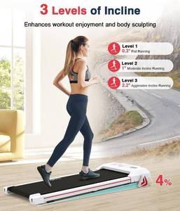 lot 24 image: Redliro Walking Pad with Incline Under Desk Treadmill