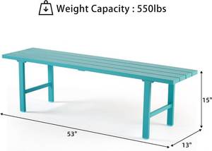 lot 28 image: Eongdn Outdoor Patio Backless Bench