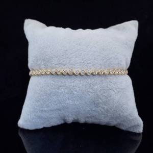 NEW 2.06 Carat Diamond Round Bezel Link Tennis Bracelet in 14k Yellow Gold - Modern Yet Classic Diamond Tennis Bracelet $8,500 Retail