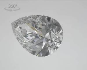 2.51 Carat Pear Cut Diamond Loose G  VS2 with IGI Report VIDEO