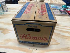 Hamms Beer Cardboard Case and 20 Bottles