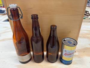 Hamms Bottles and Can 