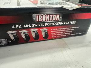 Box of 4 Ironton Swivel Polyolefin Casters