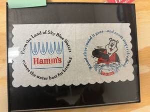 Hamms Beer Framed Cocktail Napkin