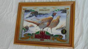 lot 25 image: Old Milwaukee The Pheasant Framed Mirror - Mirror 3 in a Series of 8 (Lots 23 - 30)