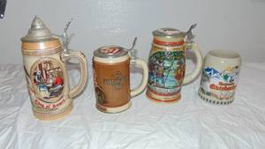 lot 61 image: Mixed Lot of Anheuser Busch Beer Steins (4)