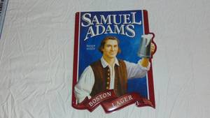 lot 75 image: Samuel Adams Boston Lager tin Wall Plague - 13 x 18