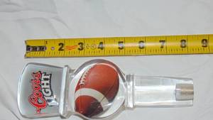 lot 86 image: Coors Light Football Beer Tap