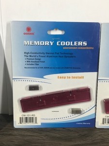 lot 20 image: 4 - Coolmax Memory Coolers - Recommended for all DDR, SDRAM and any Module with DRAM PCB Dimensions