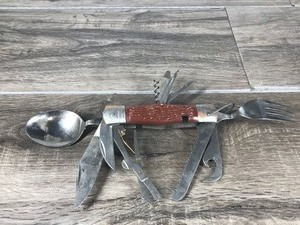 lot 107 image: Vintage Japanese Swiss Army Knife, Camping Camp Survival Tool