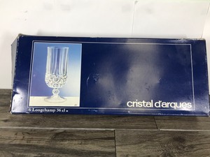 lot 130 image: 6 Long Champ 36cl Cristal Darques Glasses