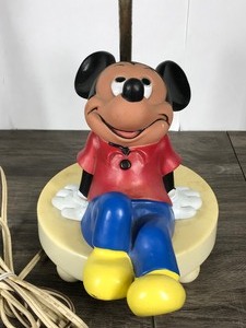 lot 142 image: Vintage Mickey Lamp Nightlight Walt Disney Productions Dolly Toy Co