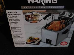 lot 216 image: New Professional Quality rotisserie turkey fryersteamer