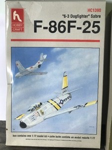 lot 154 image: Hobby Craft F-86F-26 Sabre (6-3 Dogfighter) US Fighter Jet Model Kit