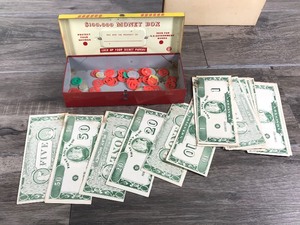 lot 177 image: Vintage $100,000 Metal Money Box For Games or Your Secret Papers