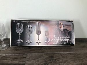 lot 359 image: 6 - 17.5 cl Lead Crystal Stemglasses