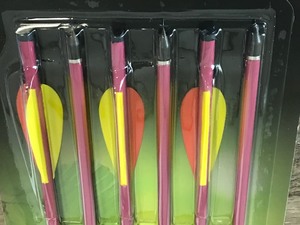 lot 382 image: 3 Packs of 14 Crossbow Bolt Arrows New in Package - 5  Arrows in Each Package - 15 Arrows Total - Aluminum Bolt Shaft with Steel Point
