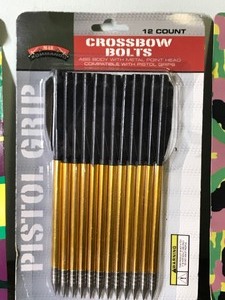 lot 388 image: 3 Packs of Aluminum Pistol Crossbow Arrows - 12 Arrows in Each Pack - 36 Arrows Total