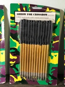 lot 390 image: 3 Packs of Aluminum Pistol Crossbow Arrows - 12 Arrows in Each Pack - 36 Arrows Total