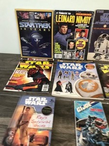 lot 456 image: Lot of Star Trek, Star Wars and G.I. Joe Magazines  Books