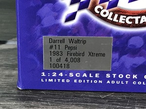 lot 485 image: 2000 Nascar Action Racing Collectibles Extreme Series 1983 Firebird Darrell Waltrip #11  Pepsi 124 scale die cast stock car