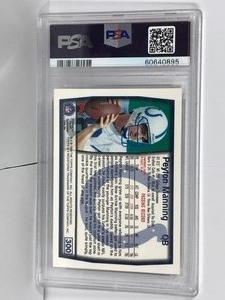 lot 509 image: 1999 Topps Peyton Manning Collection Graded Football Card By PSA #300