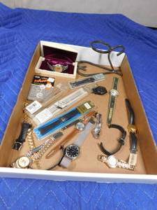 lot 268 image: watches, watch band and candle holder