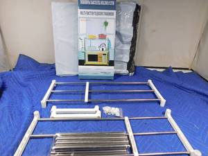 lot 288 image: 3 adjustablestackable 3 tier shelves