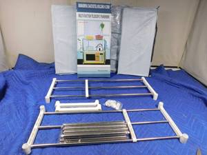 lot 289 image: 4 New adjustablestackable 3 tier shelves