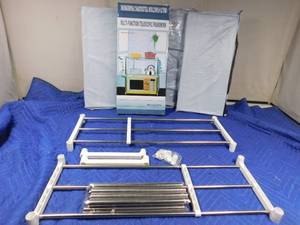 lot 290 image: 4 New adjustablestackable 3 tier shelves