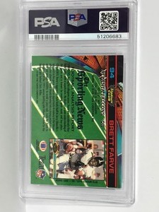 lot 512 image: 1991 Stadium Club Brett Farve Graded Football Card #94
