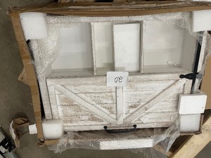 FirsTime and Co. ShelvesDrawers 28x21x5.5Medium Rectangle Aged White Customer returns see pictures