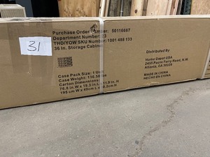 Husky Freestanding Garage Cabinet 36x72x 18 24-Gauge Steel Double Door Black