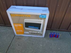 New remington 30000 btu vent free wall mount heater. As shown.