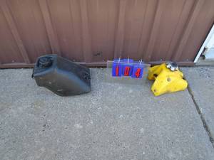 Qty opf 2 mini bikeatv poly gas tanks. As shown.