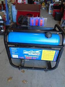 Powr Quip 3800 watt generator. Used condition. Tested & works. As shown. THIS ITEM HAS A RESERVE.